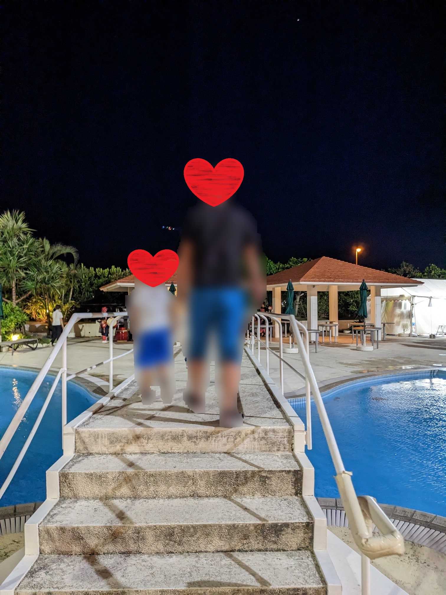 サザンビーチホテル＆リゾート沖縄のプールへ夜の探検