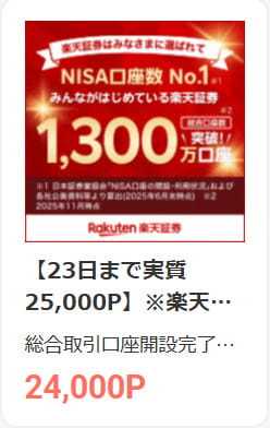 【過去最高還元】楽天証券はモッピー経由での申し込みがお得！27000円分の特典をもらう手順を解説！