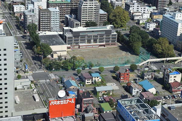 北口側のＭＳ建設予定地、北９条小学校