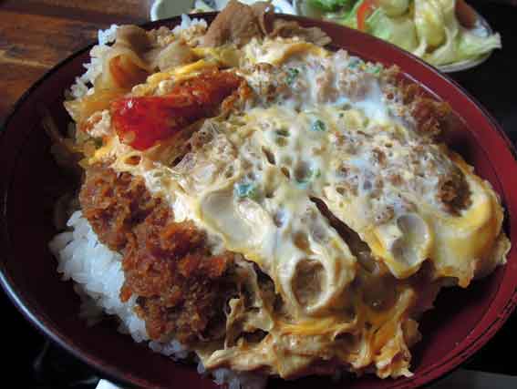 久善の「ミックスカツ丼」-2♪