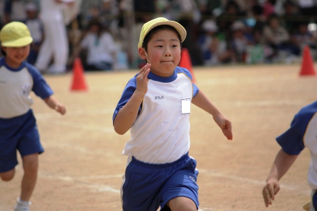 ３位でも頑張って走っていました。