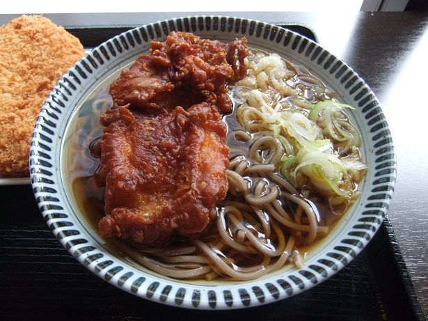 鶴兵衛@京成八幡のかけそば+こだわり鶏唐揚げ