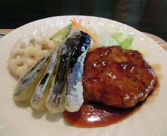 シェフの「照り焼きハンバーグ」-2♪