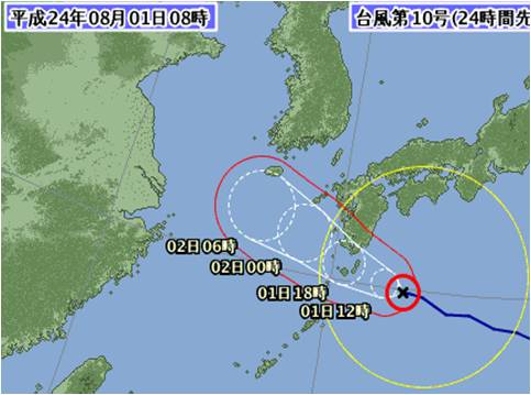 台風10号0801