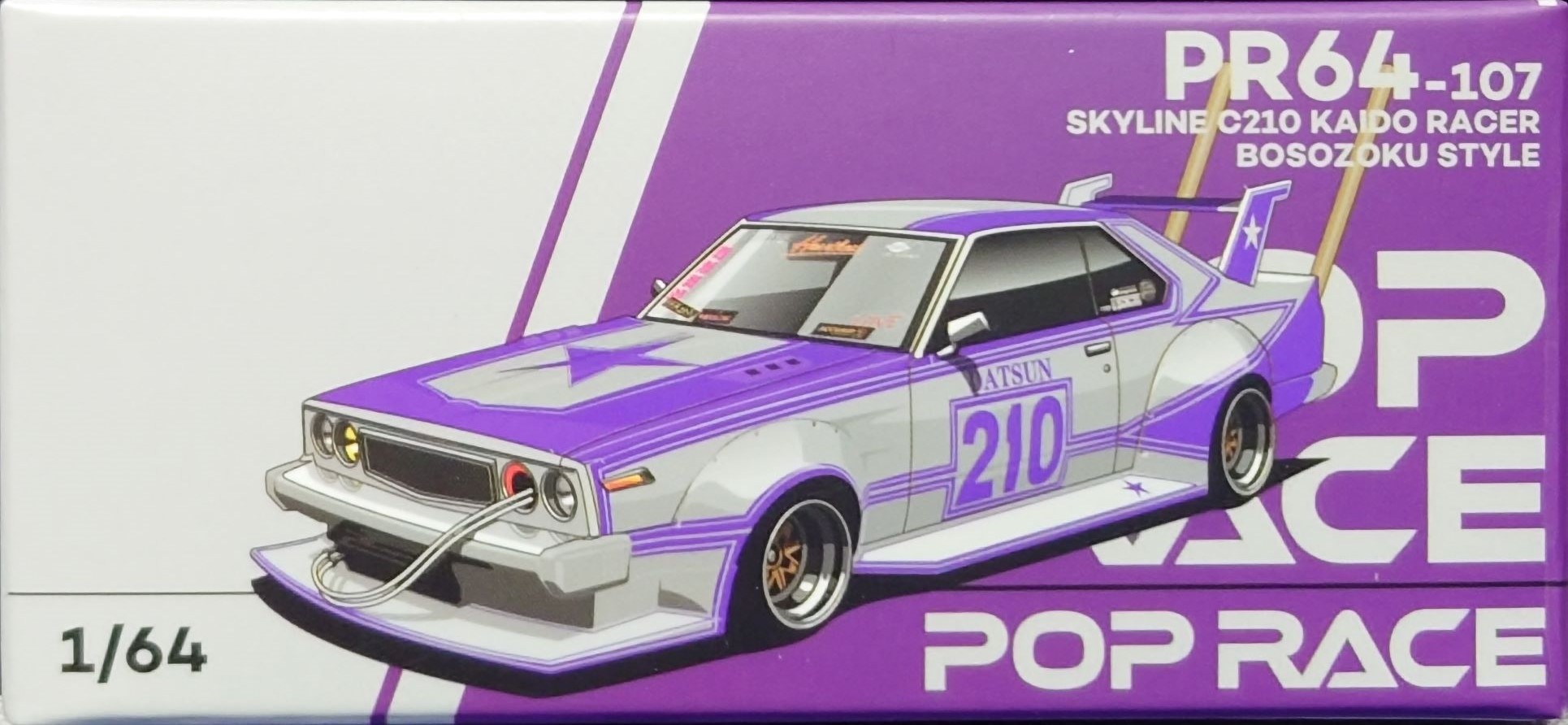 POP RACE】SKYLINE C210 KAIDO RACER (BOSOZOKU STYLE) PURPLE CHROME