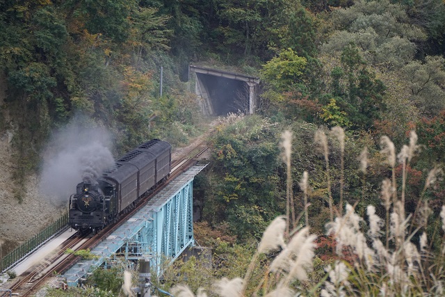 飯山線 晩秋の SL試運転3