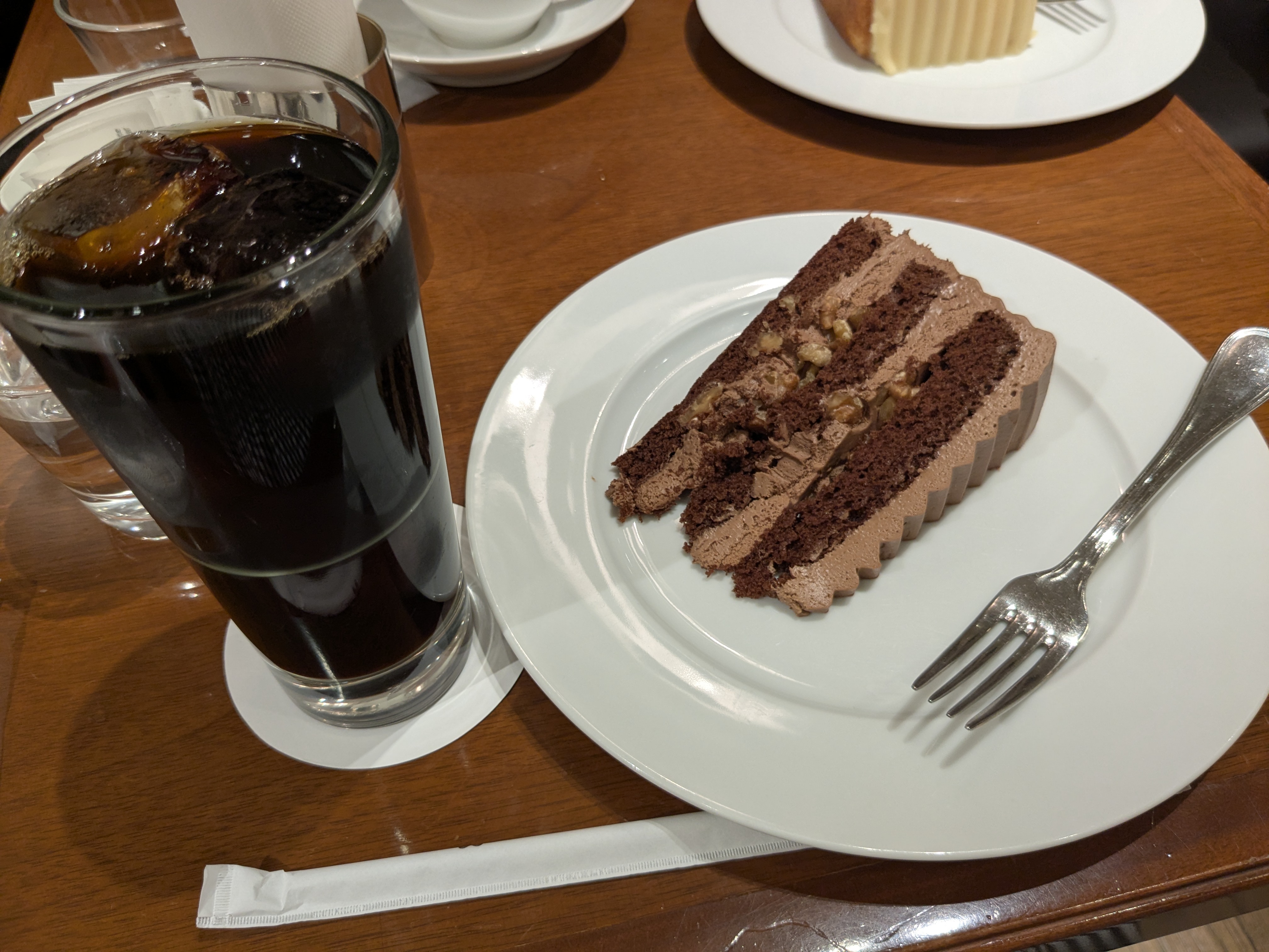 HARBS ルミネ横浜店 ランチ　ランチセットのケーキ　チョコレートケーキ