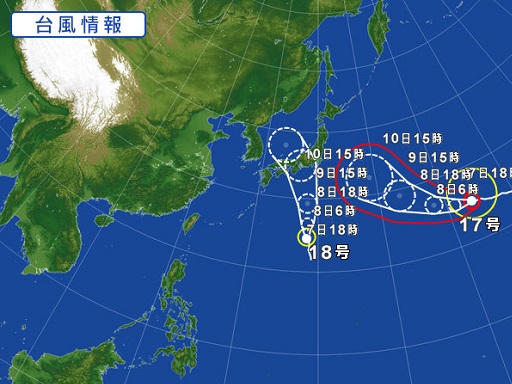 まさかのダブル台風ｗ