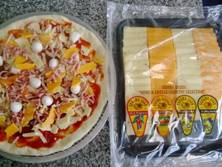 ピザ　コストコのスライスチーズ バラエティー