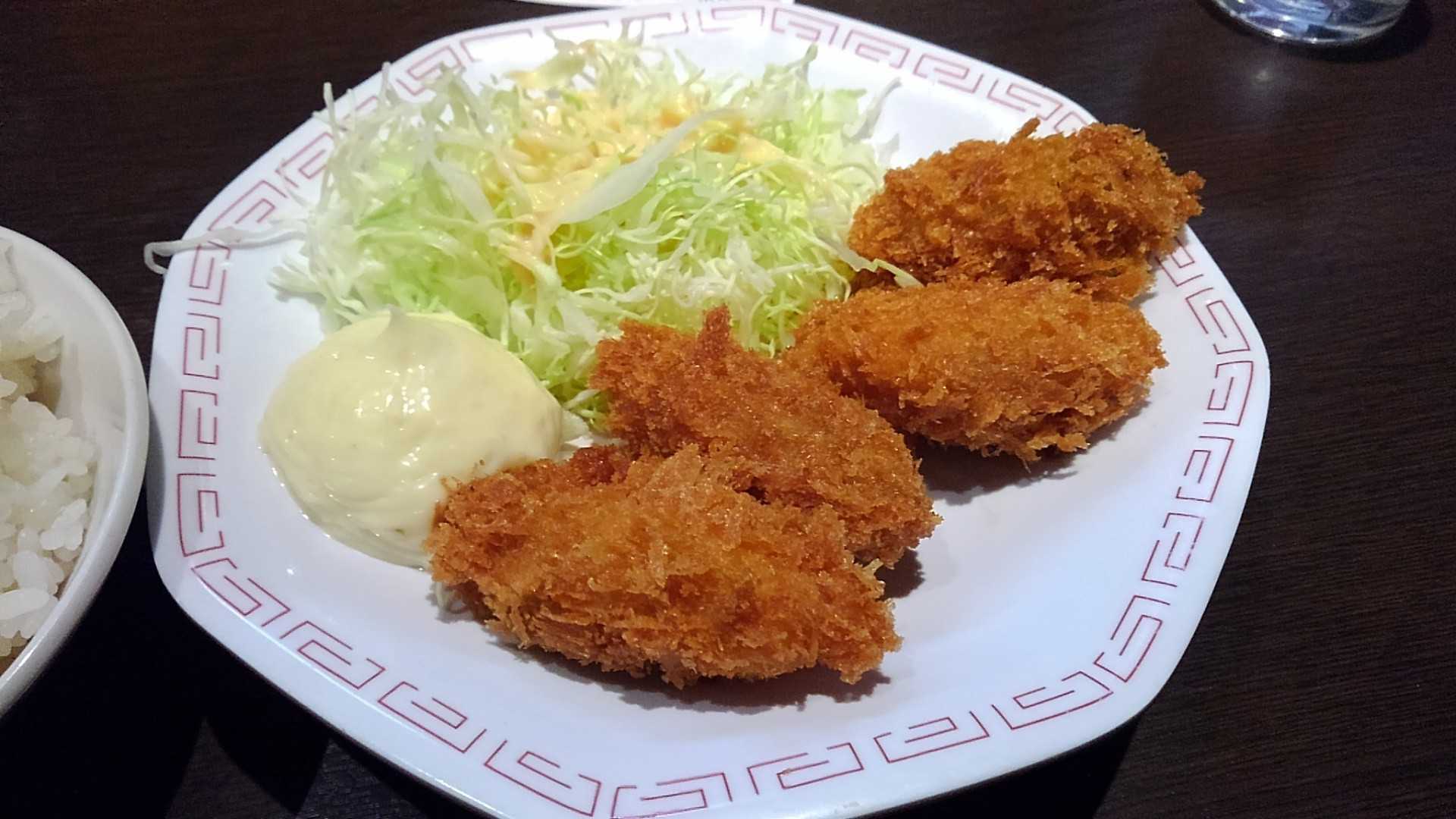 カキフライ定食 330円 来来亭 吉川店 埼玉県吉川市 越谷市増森 ましもり のやまたけちゃんのブログ 楽天ブログ