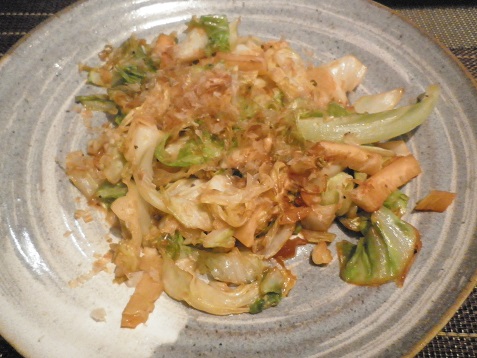 手料理141006キャベツ炒め