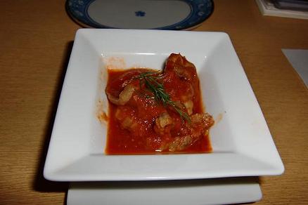まぐろの胃袋のトマト煮