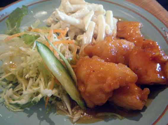 シェフの「鶏の甘酢あんかけ」-2♪