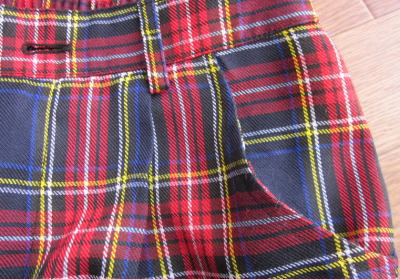 チェックテーパードクロップドパンツ 2800円 全品送料無料キャンペーン中 amscloset4.JPG