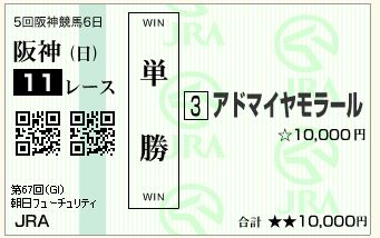 アドマイヤモラール(151220)単勝