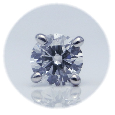 ptダイヤモンドピアス　０．１５ct　ハート＆キューピッドダイヤモンド　片側ピアス