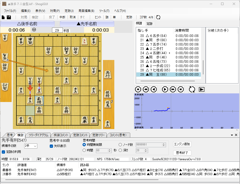 角換わり相腰掛け銀④ 後手7二金型 | nathan kunのブログ
