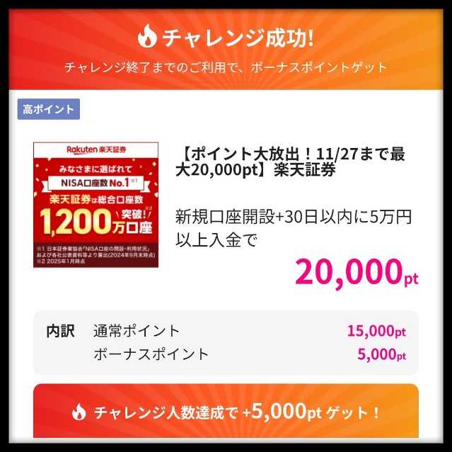 【今だけ!】楽天証券はハピタス経由での申し込みがお得！22100円分の特典をもらう手順を解説！