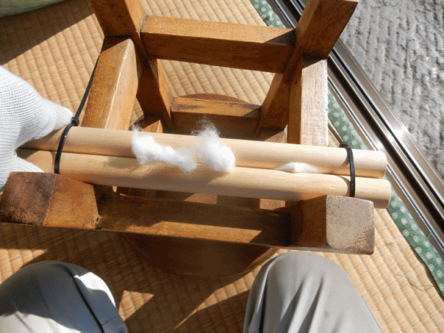 手作り綿繰り機で綿の種取りをした 私のブログ 田舎の自由人 楽天ブログ