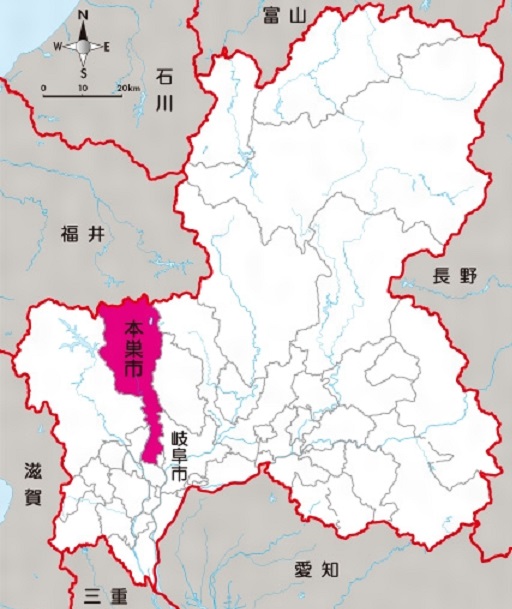 本巣市　位置図