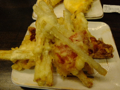 ジャガイモとベーコンのかき揚げ