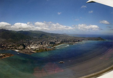 ワイキキ上空