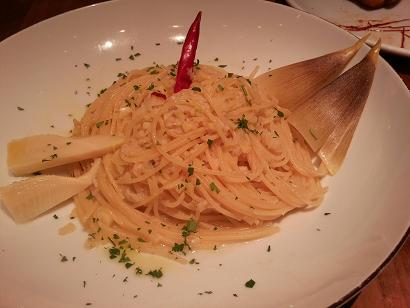 タケノコのペペロンチーノ