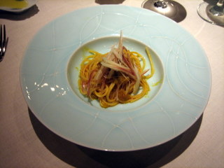 焼きなすとみょうがのスパゲティ