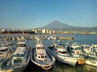 20111120田子の浦港と富士山