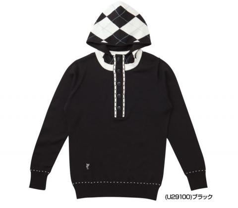 【ASHWORTHアシュワース】レディス長袖アーガイルフーデッドセーター2
