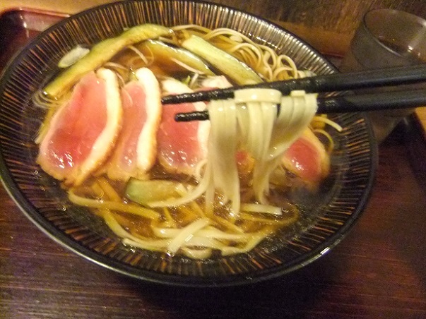 生そば玉川池袋東口店の鴨茄子そば2