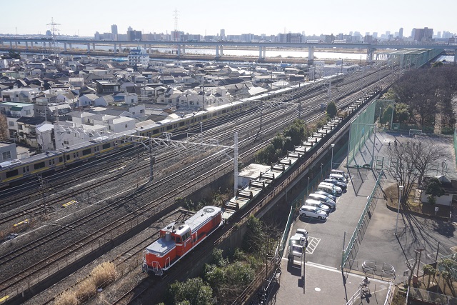 DE10 1697牽引 日鐵チキ空返却 & 東高島 チキ工臨3