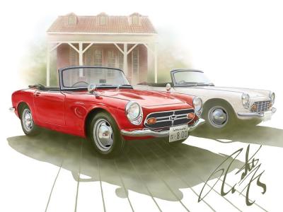 HONDA S800 ] | カーイラスト Car Illustration クルマの絵 - 楽天ブログ