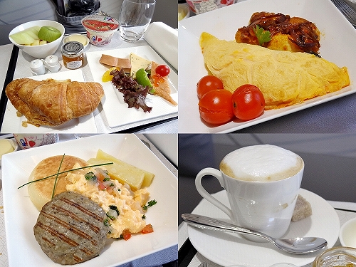 カタール航空ビジネスクラス　機内食　ドーハ→エンテベ
