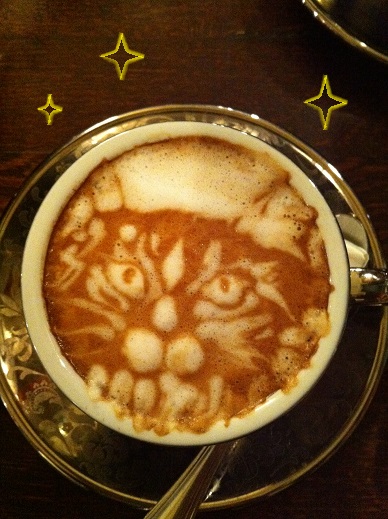 ナイルのラテアート