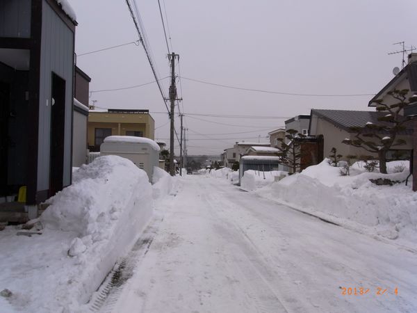 排雪後の生活道路.JPG