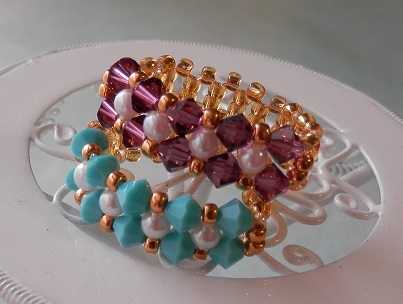 スワロパールシンプルリング２色