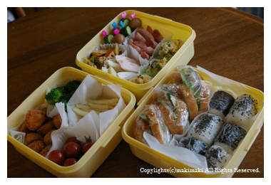 小学校最後の運動会のお弁当♪