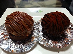チョコモンブラン食べ比べ