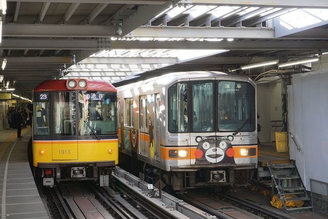 銀座線 01系 「くまモンラッピング電車」上野 & 渋谷5