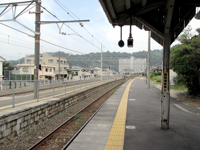 線路横断禁止看板
