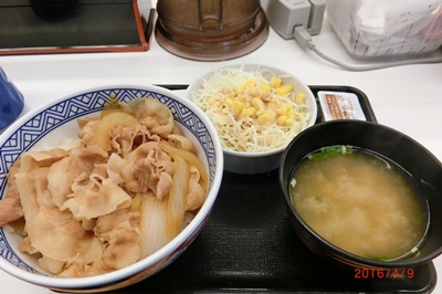 豚丼味噌汁生野菜セット.JPG