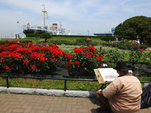 山下公園にて