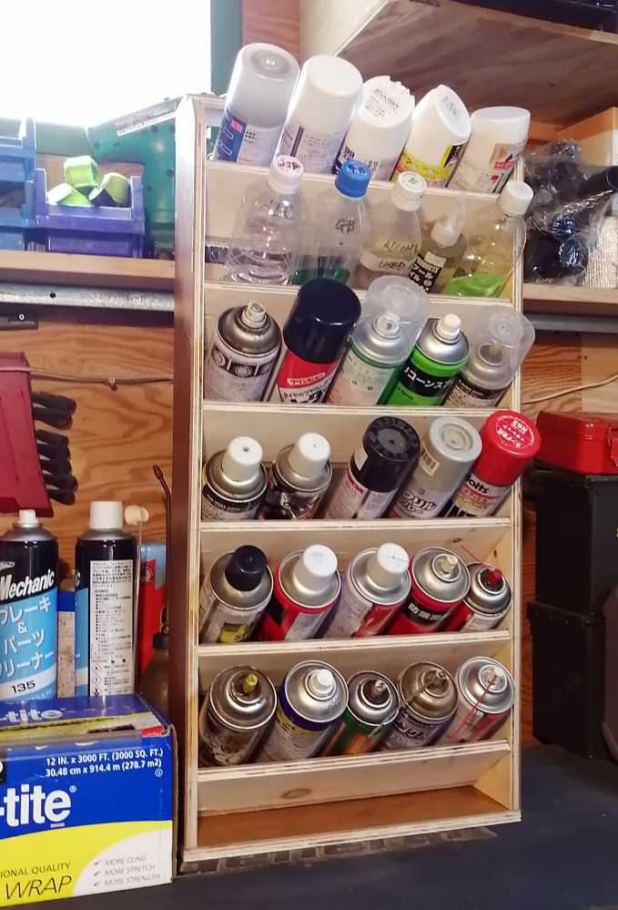 スプレー缶ラックの製作 (DIY Spray Can Rack) 😊Garage work😊Tools😊Bicycling😊 楽天ブログ