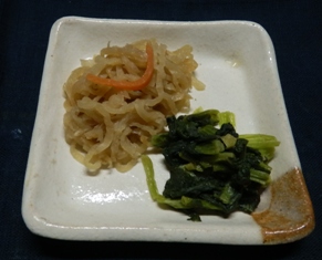 切干と小松菜