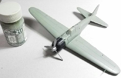 タミヤ１／７２三菱零式艦上戦闘機二一型製作中－０８.jpg