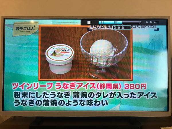 男子ごはん 変わりダネアイス うなぎアイス