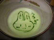 20170318抹茶アートのウサギの絵.jpg
