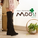 mooi　スウェードニーハイブーツ