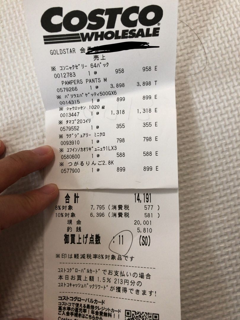 コストコ 増税後初日 購入品 育休中２児の母 育児とお買い物の記録 楽天ブログ